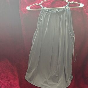 Green Envelope Charcoal Pleated Top